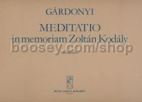 Meditatio in memoriam Zoltán Kodály - organ