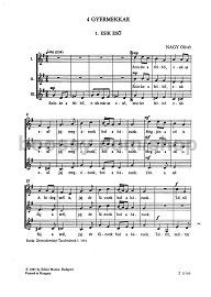 4 Gyermekkar - children's choir (3-part)