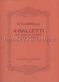 4 Balletti, Op. 1 - violin (or 2 violins) & piano