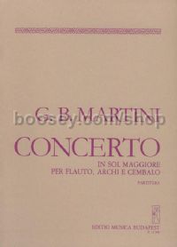 Concerto in G major - flute, strings & harpsichord (score)