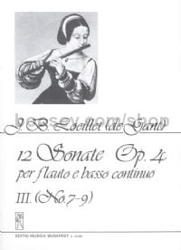 12 Sonatas Op. 4, Vol. III: Nos. 7-9 for flute & piano