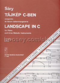 Landscape in C for piano & 3 melody instruments (score)
