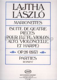 Marionettes, op. 26 - flute, violin, viola, cello & harp (set of parts)