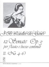 12 Sonatas Op. 3, Vol. II: Nos. 4-6 for flute & piano