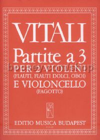 Partita a 3 - 2 violins & cello (score & parts)