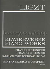 Transcriptions III (II/18): Symphonies de Beethoven Nos. 5-7 for piano solo