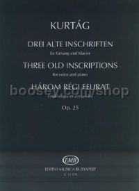 Three Old Inscriptions Op. 25 voice & piano
