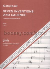 Seven Inventions and Cadence - string quartet (score & parts)
