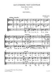 Hat gyermek- vagy leánykar, op. 32/c - children's choir (3-part)