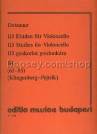 113 Studies for Violoncello, Vol. 3 - cello solo