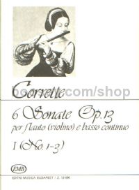 6 Sonatas Op. 13, Vol. 1: No. 1-3 - flute & piano