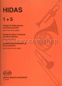 1+5 - bass trombone & wind quintet (score & parts)