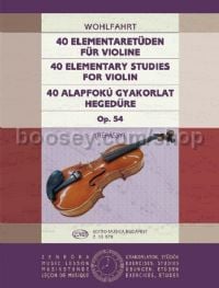 40 Elementary Studies, op. 54 for violin solo