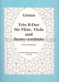 Trio in Bb major - flute, viola & basso continuo (score & parts)