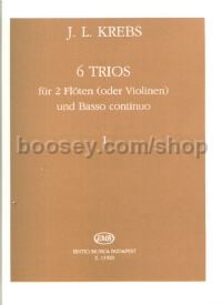6 Trios, Vol. 1 - 2 flutes (violins) & basso continuo