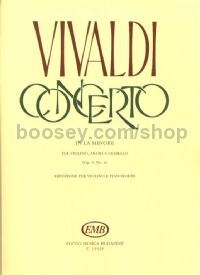 Concerto in A minor, Op. 3, No. 6 - violin & piano