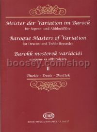Baroque Masters of Variation II for descant & treble recorder