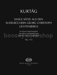 Einige Sätze aus den Sudelbüchern Georg Christoph Lichtenbergs - soprano & double bass