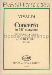 Concerto in Eb major, 'Il ritiro', RV256 - violin & orchestra (study score)