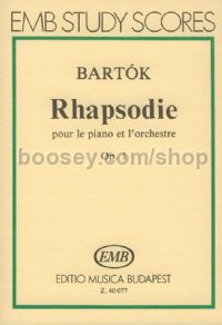 Rhapsody op. 1 - piano & orchestra (study score)