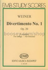 Divertimento No. 1 for string orchestra (study score)