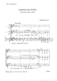 Bartók emlékére - 3-part choir