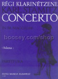 Concerto in F major - clarinet & orchestra (score)