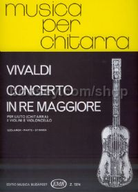Concerto in D major, RV93 - lute (guitar), 2 violins & cello (set of parts)