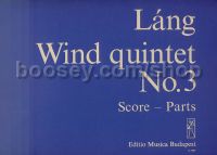 Wind Quintet No. 3 for wind quintet (score & parts)