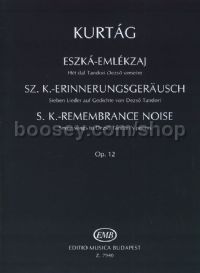 S. K. Remembrance Noise, op. 12 for soprano & violin (score)