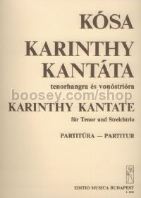 Karinthy Kantáta - tenor & string trio (score)