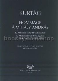 Hommage a András Mihály, op. 13 for string quartet (playing score)