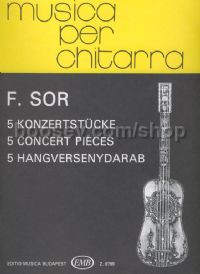 5 Concert Pieces for guitar solo
