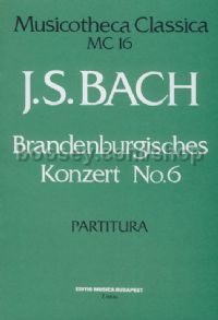 Brandenburg Concerto No. 6 - chamber orchestra (score)
