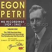 Egon Petri: His Recordings 1929-1942 (vol.1) (APR Audio CD)