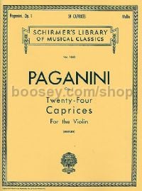 Twenty-Four Caprices For Solo Violin Op. 1 (Schirmer's Library of Musical Classics)