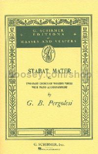 Stabat Mater (vocal score) SA & piano