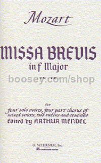 Missa Brevis In Fmaj K 192 V/s