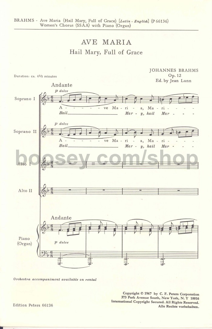 Ave Maria, op. 12