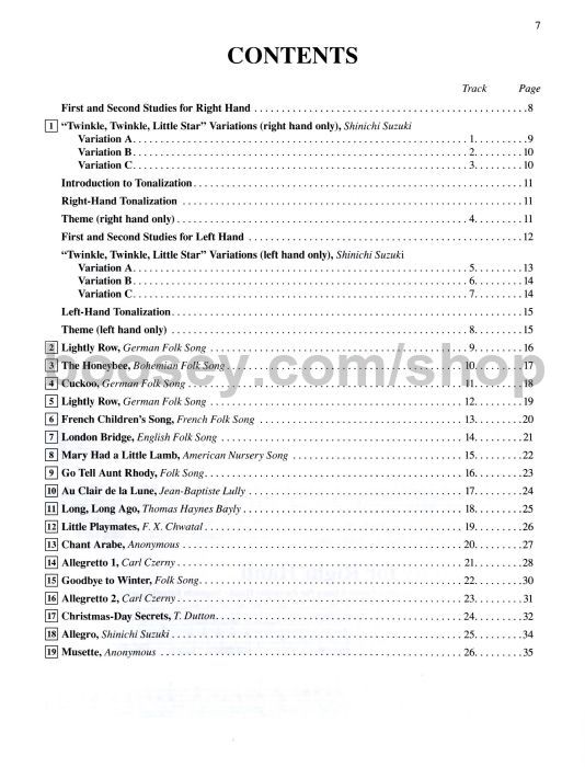 Suzuki Piano School Vol.1 Book & CD (Revised Edition)