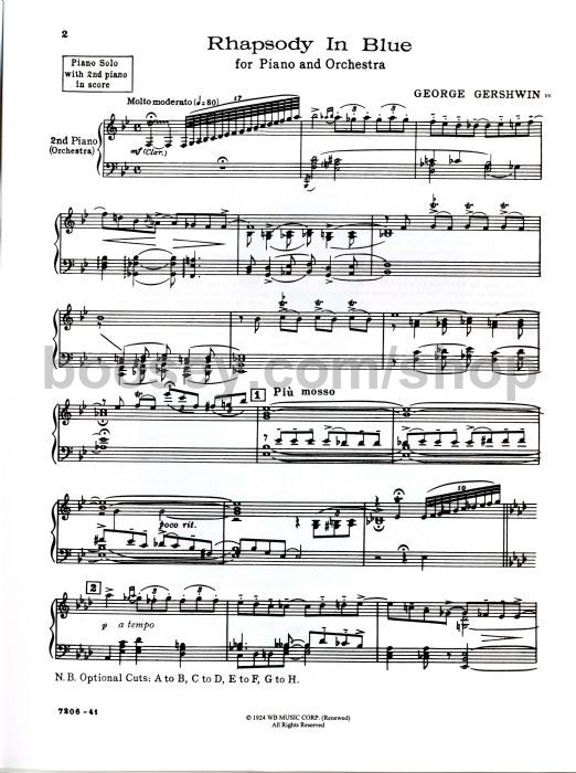 George Gershwin: Rhapsody In rhapsody in blue sheet music. George Gershwin: Rhapsody In