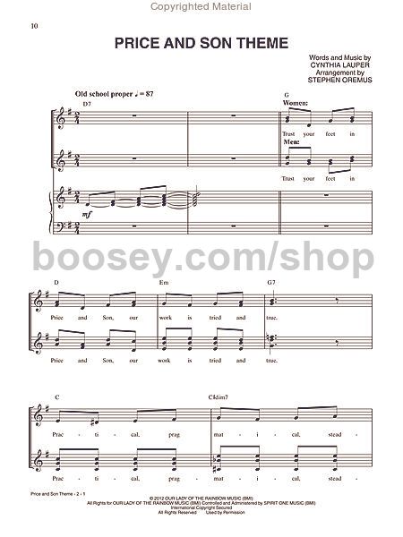 lauper cyndi kinky boots sheet music from the broadway musical sheet music for broadway musicals
