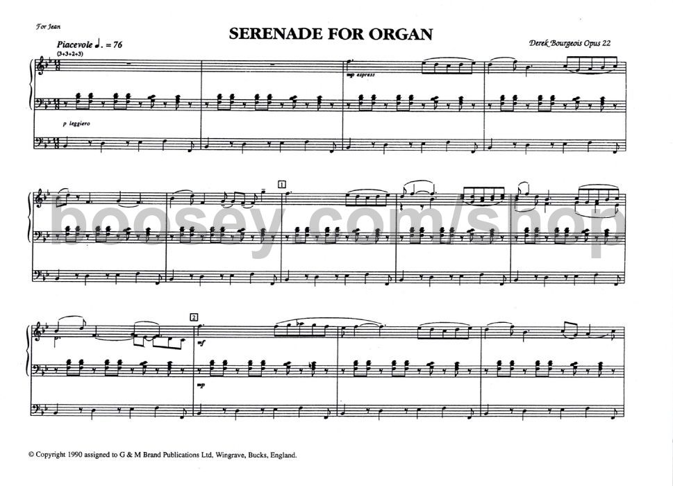 DEREK BOURGEOIS SERENADE PDF