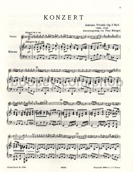concerto in a minor op 3 no 6