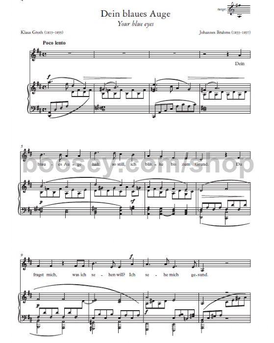 Various German Lieder of the 19th Century (Medium/Low Voice)