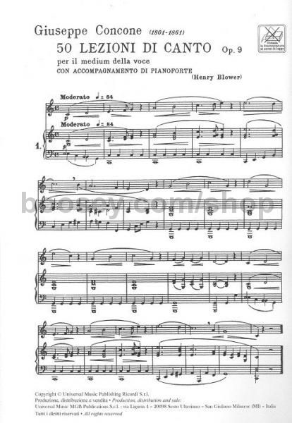 concone 50 lezioni op.9