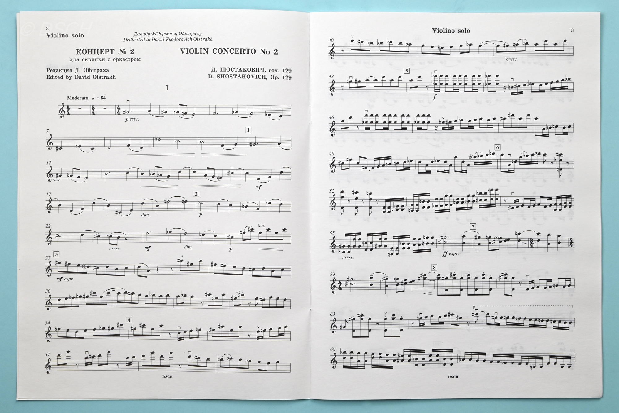 Dmitri Shostakovich - Violin concerto No 2. Op. 129. Piano score Works vol.45)