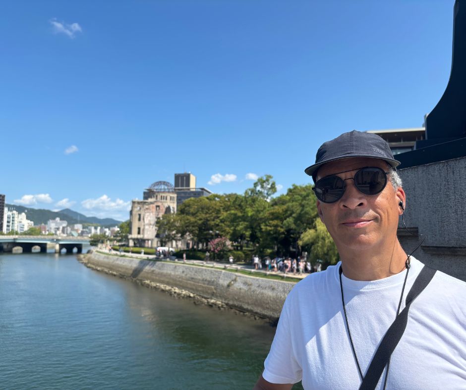 Roderick Williams in Hiroshima Peace Memorial Park