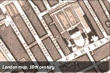 London map, 18th century