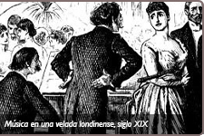 Música en una velada londinense, siglo XIX